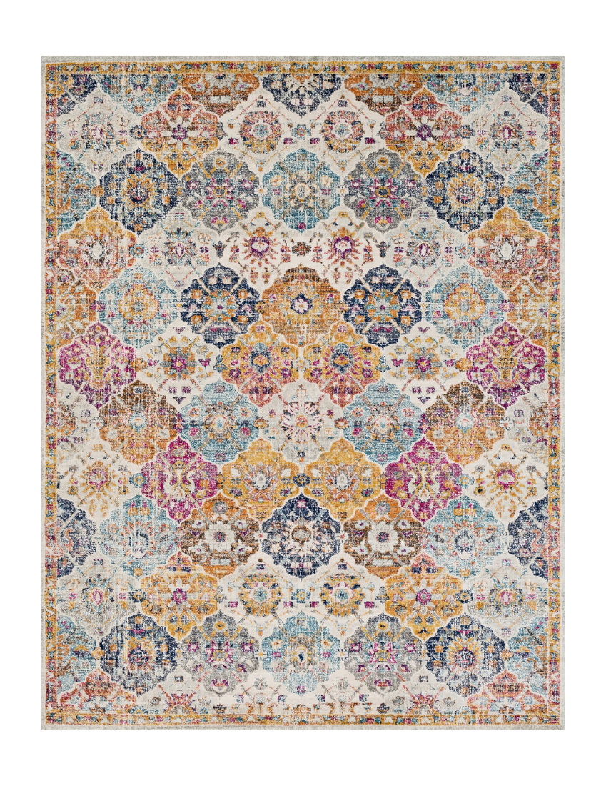 Gypsy's Tale - Patchwork Multi Colour Vintage Distressed Washable Rug