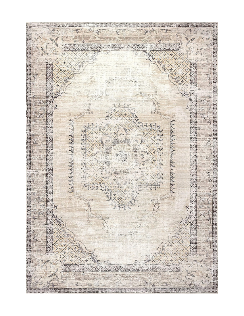 Kavir Sands - Camel & Chocolate Vintage Persian Distressed Washable Rug