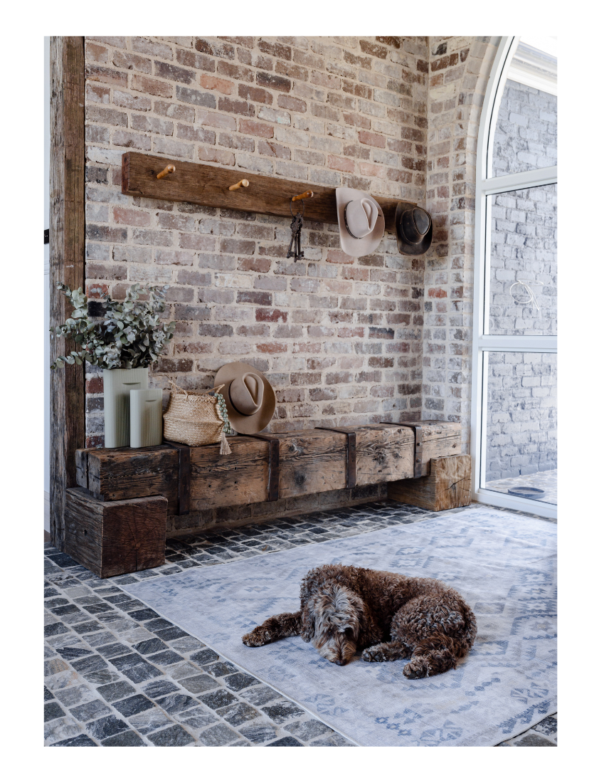 Nomad - Neutral Sand & Grey Moroccan Distressed Washable Rug
