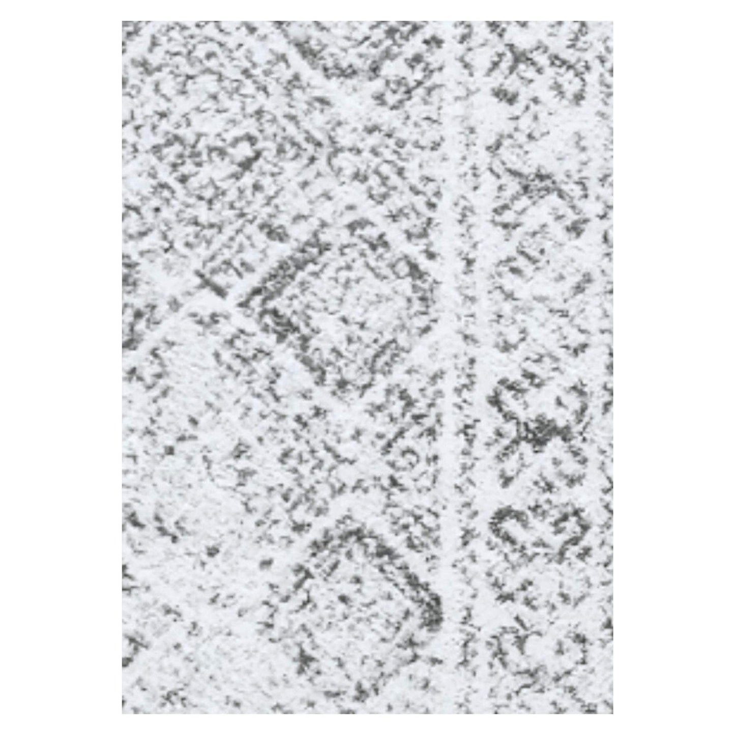 Tangier Neutral Moroccan boho distressed washable rug with classic patterns and non-slip backing