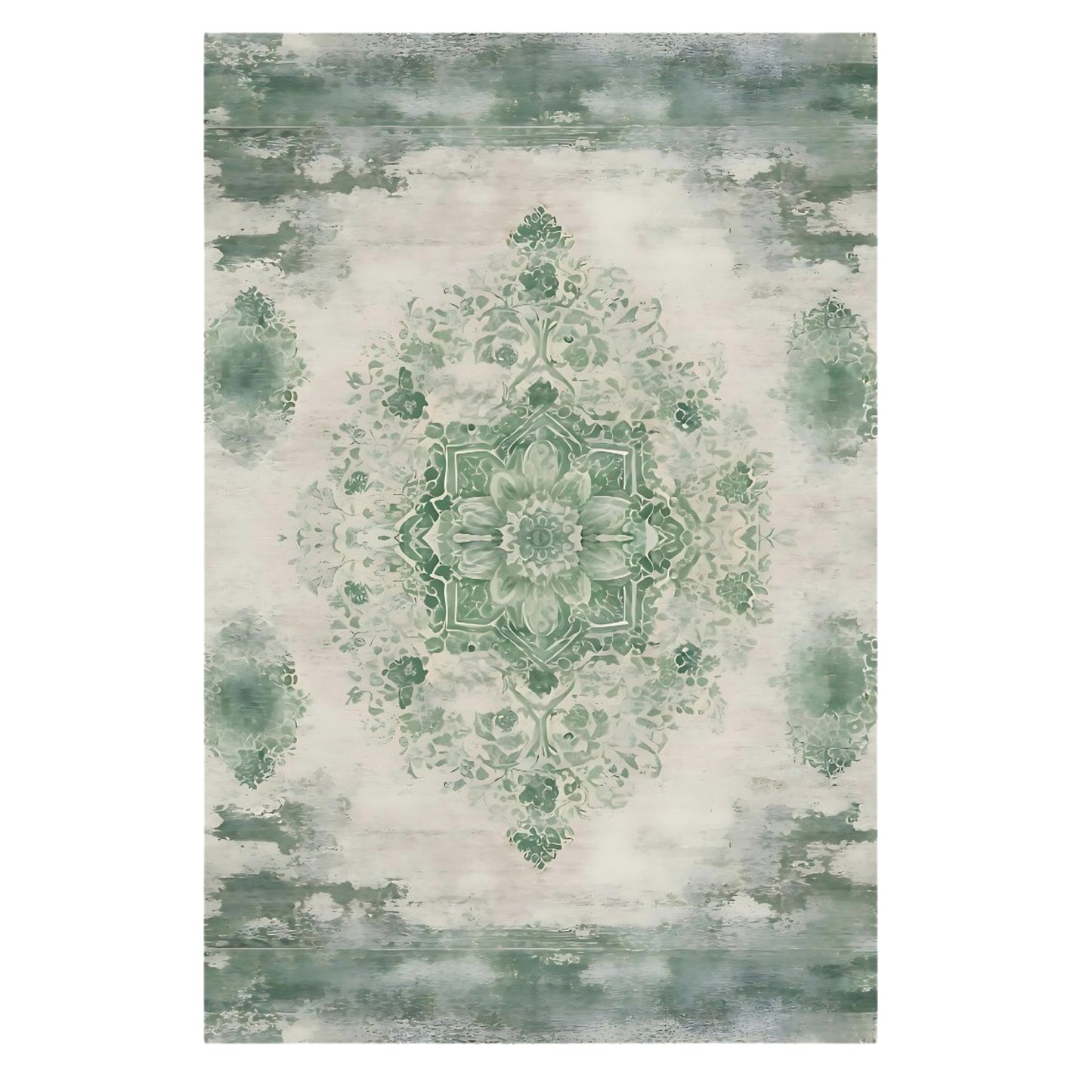 Bodhi - Ivory & Olive Vintage Distressed Washable Rug