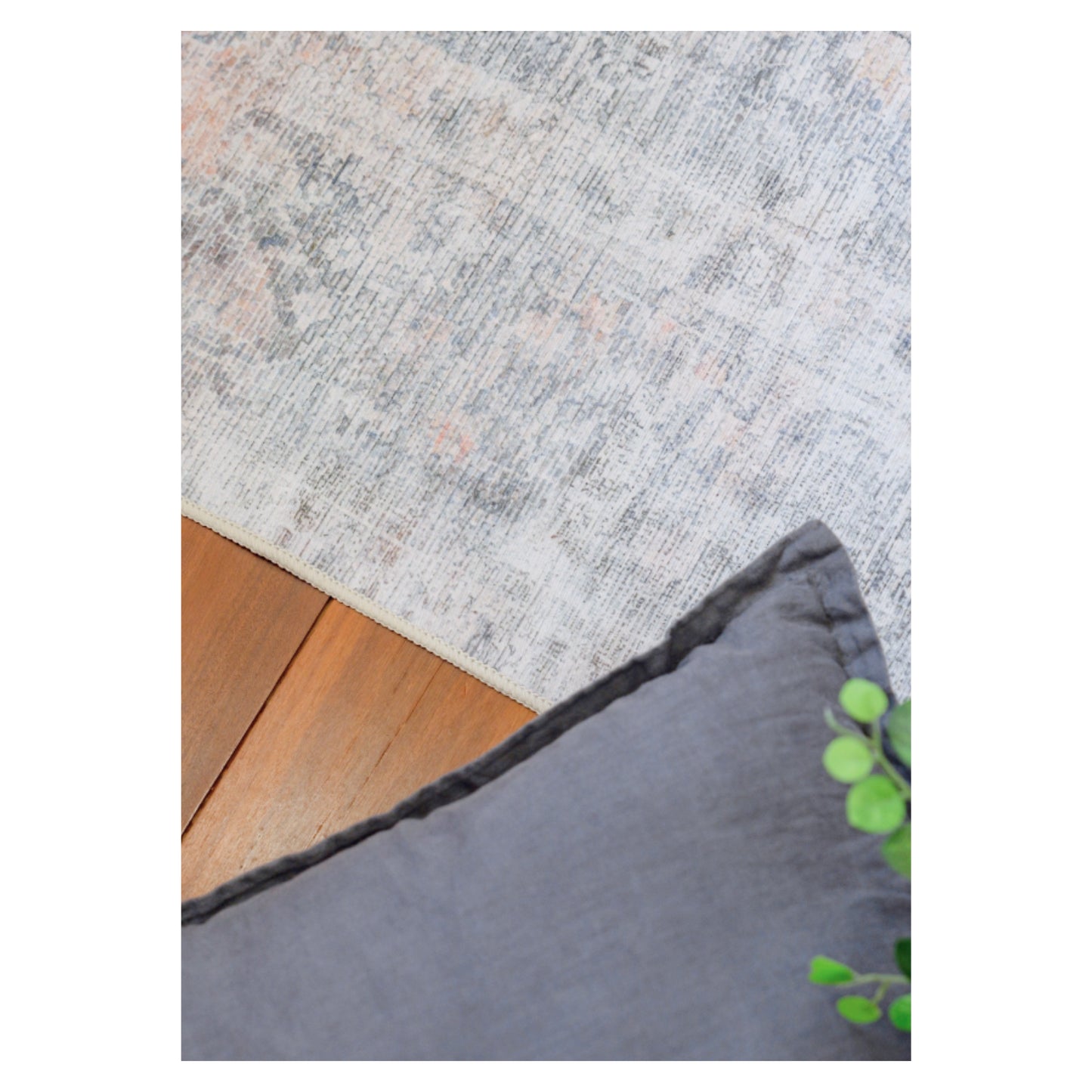 Enigma - Mauve & Apricot Vintage Persian Distressed Washable Rug