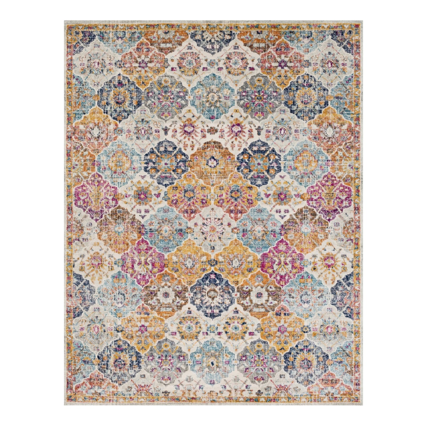 Gypsy's Tale - Patchwork Multi Colour Vintage Distressed Washable Rug CLEARANCE