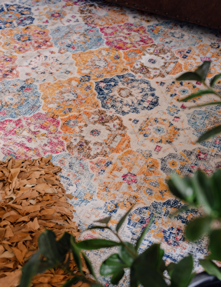 Gypsy's Tale - Patchwork Multi Colour Vintage Distressed Washable Rug CLEARANCE