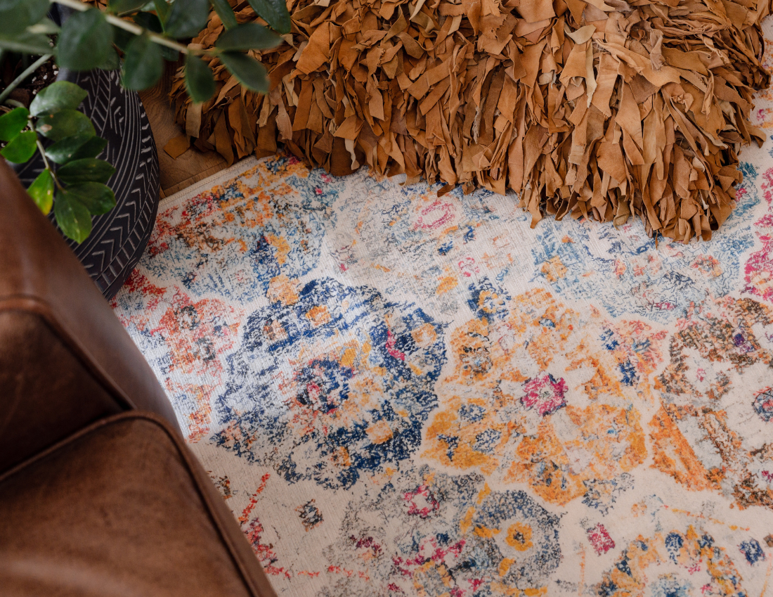 Gypsy's Tale - Patchwork Multi Colour Vintage Distressed Washable Rug