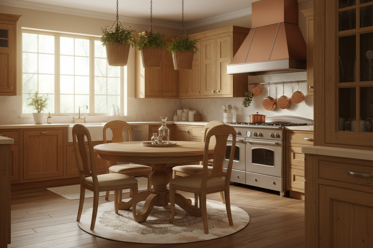 Kala - Cacao Tan & Ivory Mandala Distressed Round