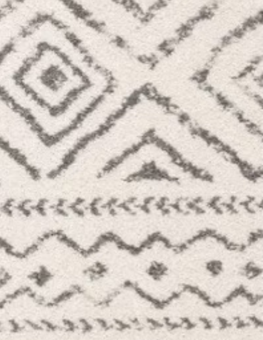Safari - Charcoal & Ivory Tribal Washable Runner Rug